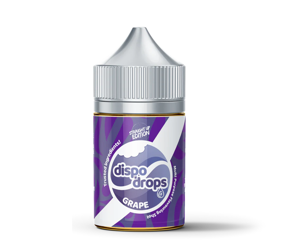 Dispo Drops Straight Up Edition Salt/MTL Flavour Shot | Long Fill | 30ml in 60ml Bottle