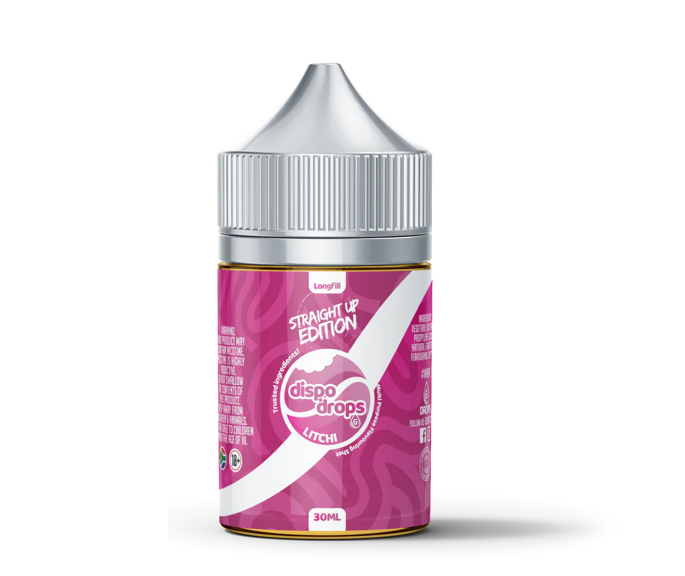 Dispo Drops Straight Up Edition Salt/MTL Flavour Shot | Long Fill | 30ml in 60ml Bottle