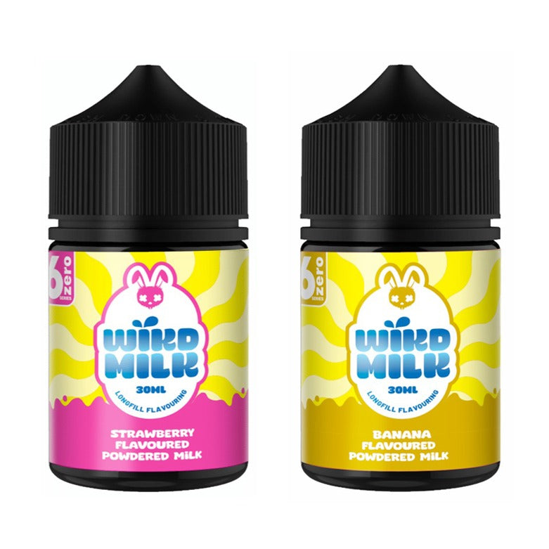 Wikd Milk 6Zero Flavour Shots | Salt/MTL|  Long Fill | 30ml in 60ml Bottle