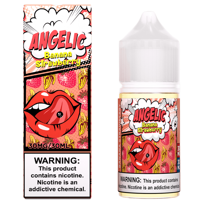 Angelic - Banana Strawberry | Nic Salts | 30mg | 30ml The Vape Studio Angelic - Banana Strawberry | Nic Salts | 30mg | 30ml The Vape Studio