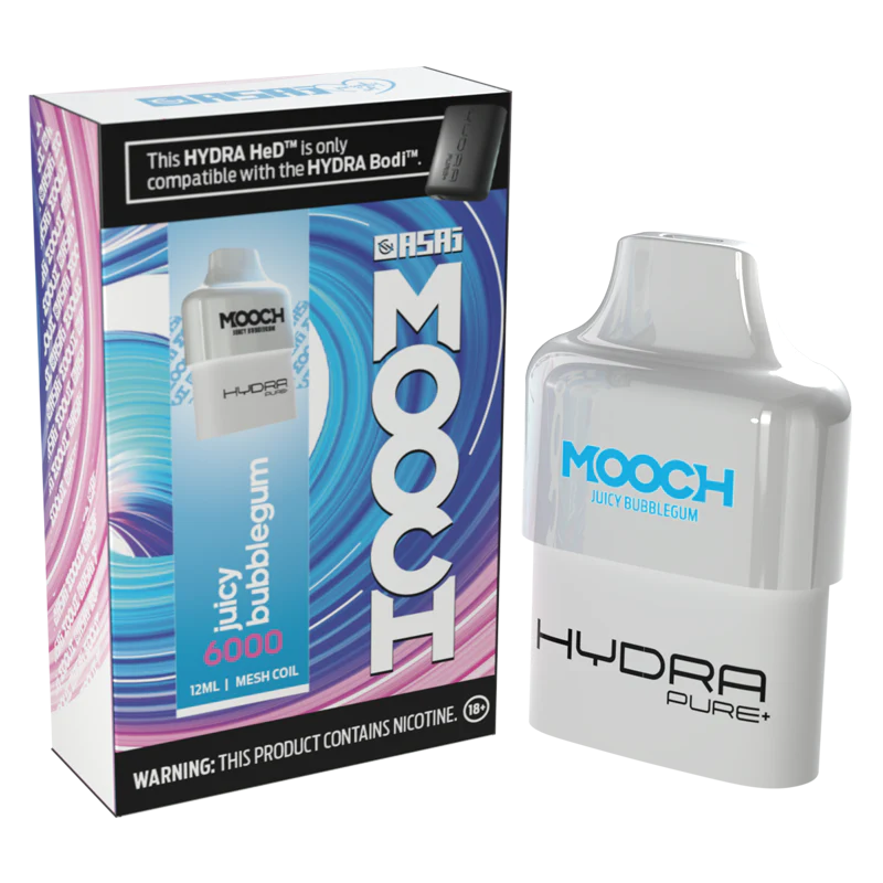 MOOCH HYDRA HeDs | Disposable 6000 Puffs | 2% & 5% Nic Salts (Without Battery Pack)