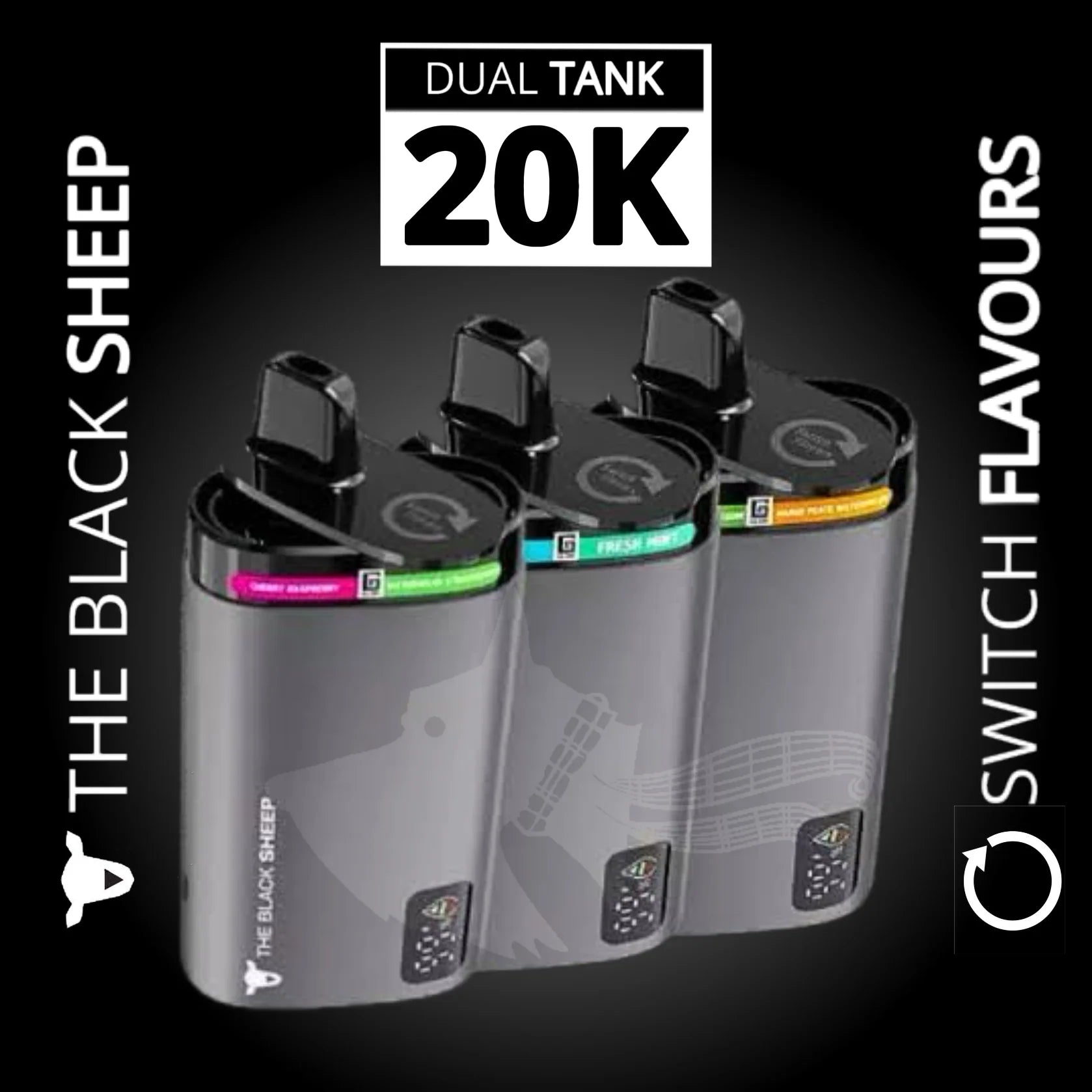 The Black Sheep 20000 Puff Dual Switch Disposable Vape The Vape Studio The Black Sheep 20000 Puff Dual Switch Disposable Vape The Vape Studio