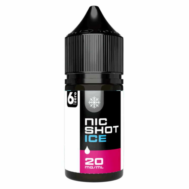 6Zero 30ml Ice Nic Shots - VG Base 30ml For 60ml Salts Long Fills