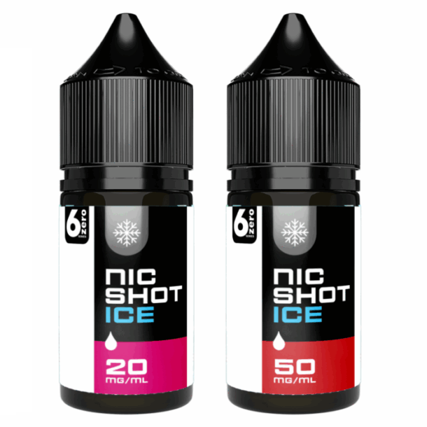 6Zero 30ml Ice Nic Shots - VG Base 30ml For 60ml Salts Long Fills