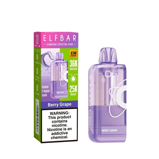 Elf Bar EW 36000 Crystal Flavour Pod | 5% Nic Salt (Without Extended Battery Addon)