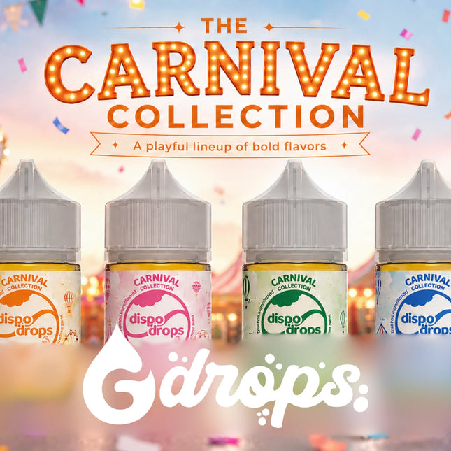 Dispo Drops Carnival Collection Flavour Shots | Long Fill | 30ml in 120ml