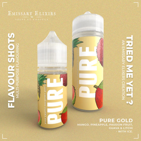 PURE Gold - Flavour Shot | Emissary Elixirs | Long Fill | Combo