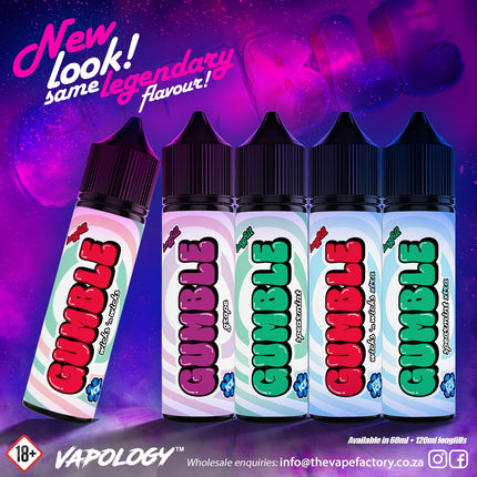 Vapology Gumble Longfill Vape Juice Flavour Shots | 60ml