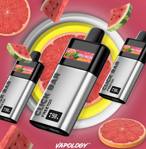 Vapology Click Bar 7000 Puff Disposable Flavour Pod | 5% Nic Salts (No Battery)