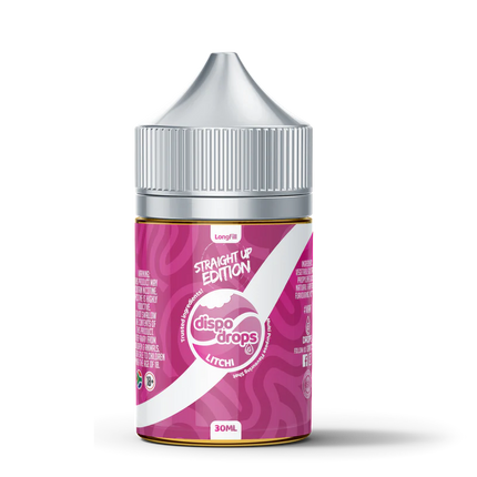 Dispo Drops Straight Up Edition Salt/MTL Flavour Shot | Long Fill | 30ml in 60ml Bottle