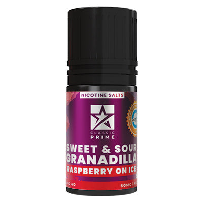 Classic Prime - Sweet & Sour Granadilla Raspberry | Nic Salts | 35mg & 50mg | 30ml