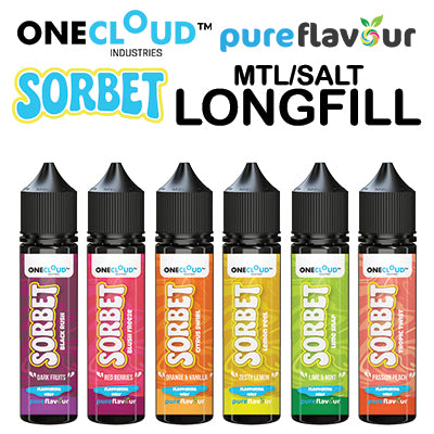 sorbet vape juice One Cloud Sorbet Longfill Nic Salts/MTL Vape Juice Flavour Shot – The Vape Studio