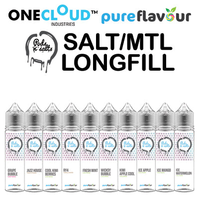 Pods n Salts - Salt/MTL Flavour Shot | Long Fill | 30ml in 60ml Bottle