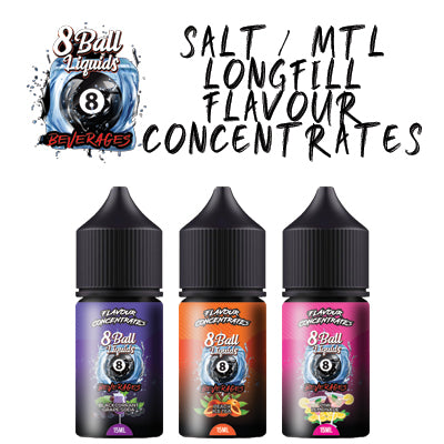 8 Ball - Beverages - Salt/MTL Flavour Shots | Salts/MTL | Long Fills | 15ml in 30ml Bottle