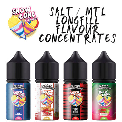 Snow Cone Salt/MTL Flavour Shots | Salts/MTL | Long Fills | 15ml in 30ml Bottle