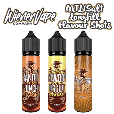 Wiener Vape - Salts/MTL Longfill Flavour Shot | Long Fill | 30ml in 60ml Bottle