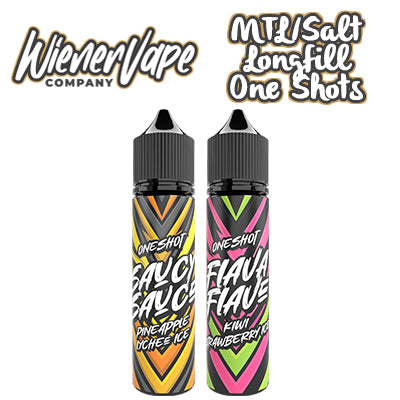 Wiener Vape - Salts/MTL Longfill One Shot | Long Fill | 30ml in 60ml Bottle
