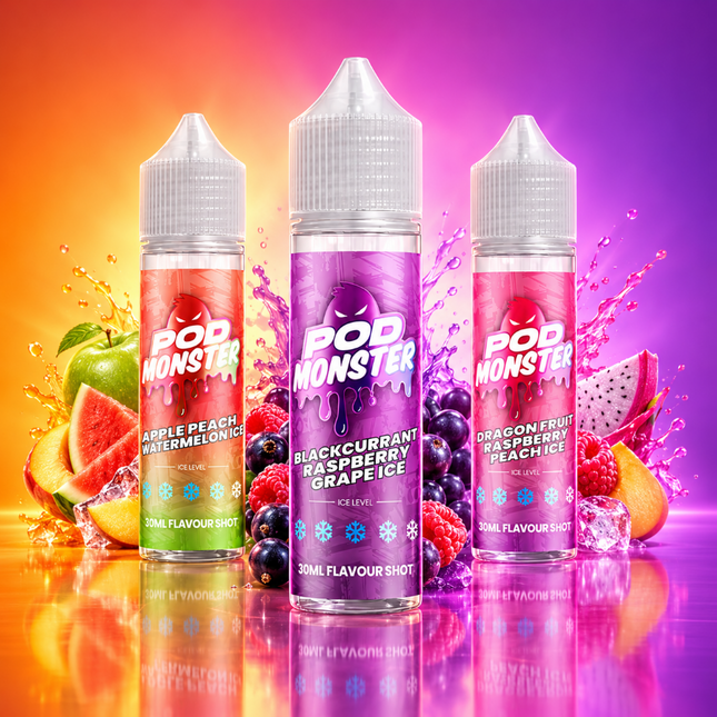 Pod Monster Salts/MTL Flavour Shots | 30ml in 60ml Bottle