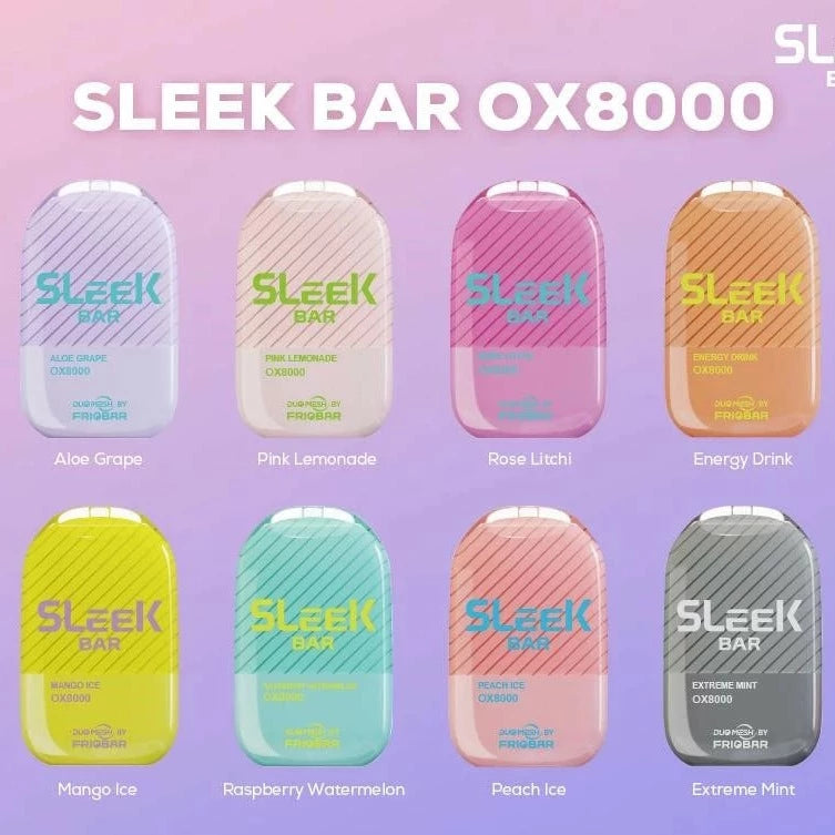 SLEEK BAR OX 8000 Puffs Disposable | 5% Nic Salt The Vape Studio SLEEK BAR OX 8000 Puffs Disposable | 5% Nic Salt The Vape Studio