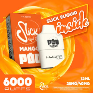 SLICK! HYDRA HeDs | Disposable 6000 Puffs | 2.5% & 4% Nic Salts (Without Battery Pack)