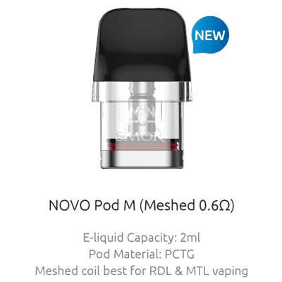 SMOK Novo M Replacement Vape Pod | Order Yours Online The Vape Studio SMOK Novo M Replacement Vape Pod | Order Yours Online The Vape Studio