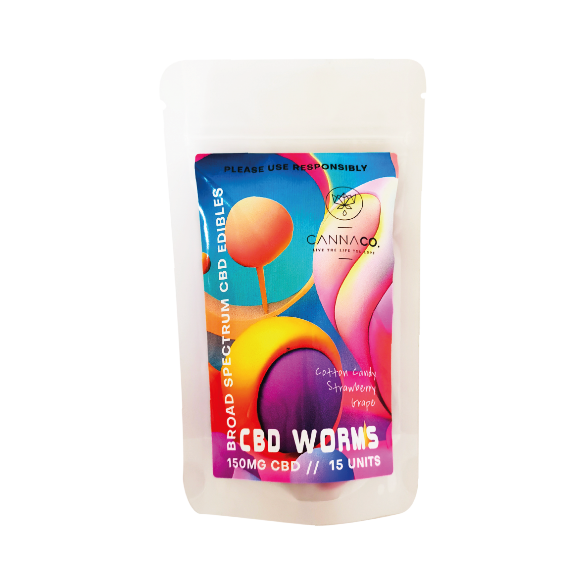 CBD Unicorn Worm Gummies | Cannaco | 150mg