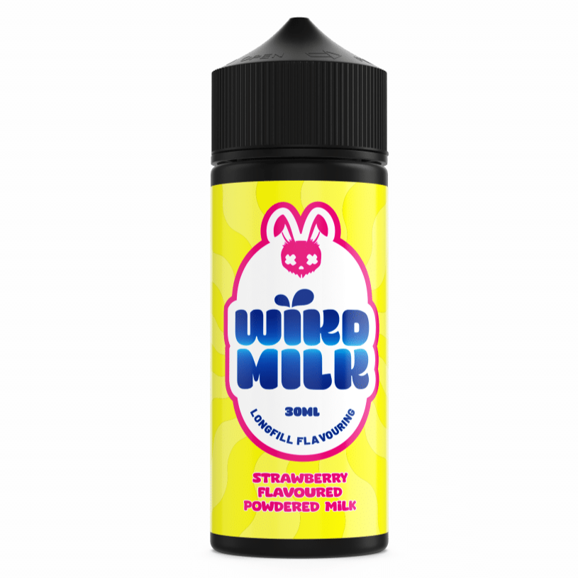 Wikd Milk – Strawberry Flavour Shots | Long Fill | 30ml in 120ml Bottle