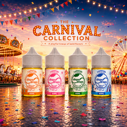 Dispo DropsCarnival Collection Salt/MTL Flavour Shot | Long Fill | 30ml in 60ml Bottle