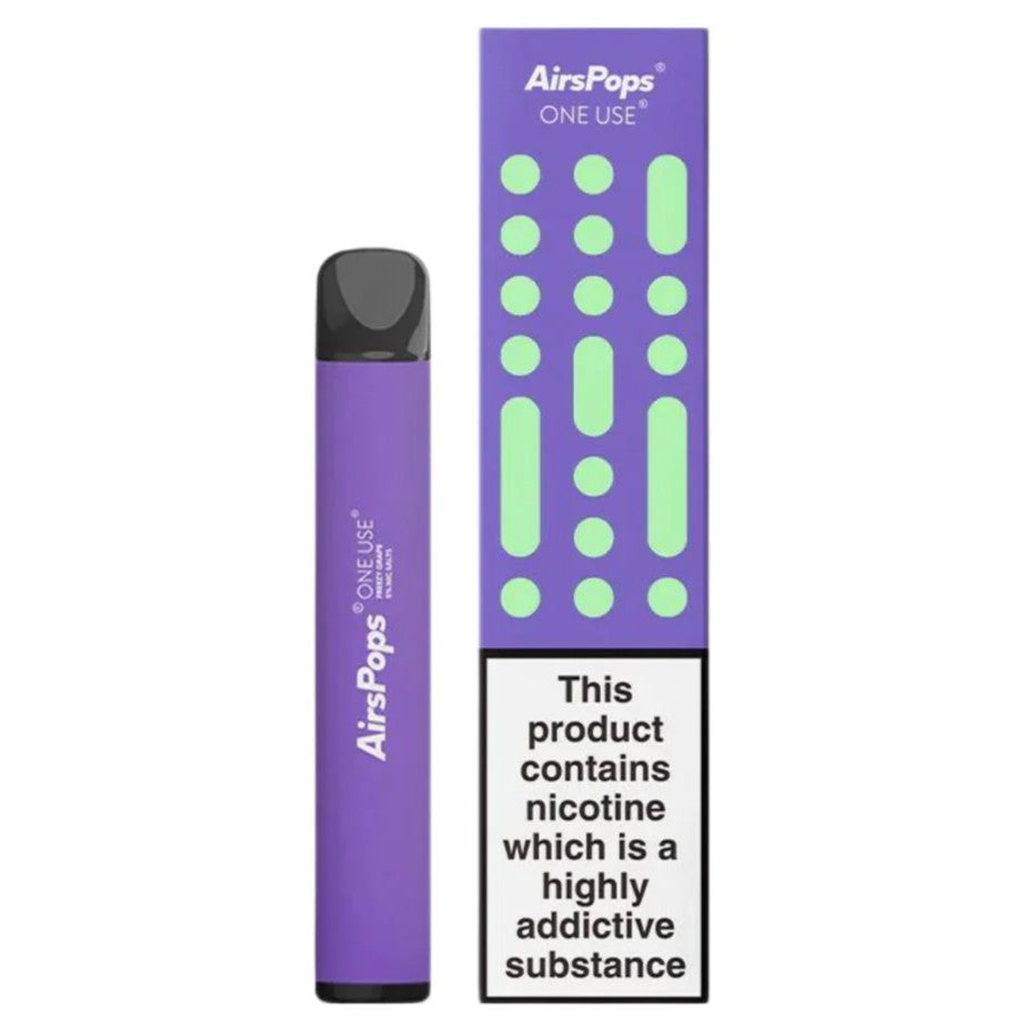 AirsPops ONE USE 3ml Disposable | 5% Nic Salt The Vape Studio AirsPops ONE USE 3ml Disposable | 5% Nic Salt The Vape Studio