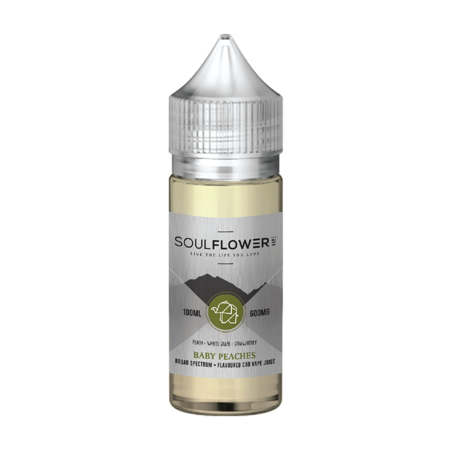 Baby Peaches | Soulflower | CBD Vape Juice | 600MG | 100ml