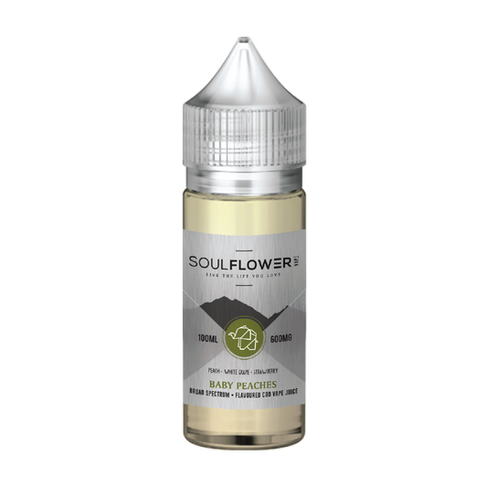 Baby Peaches | Soulflower | CBD Vape Juice | 600MG | 100ml