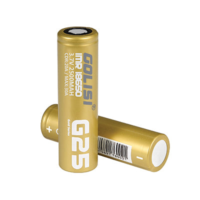 GOLISI G25 High Drain Li-ion 18650 Rechargeable 3.7V 2500mAh Lithium Battery