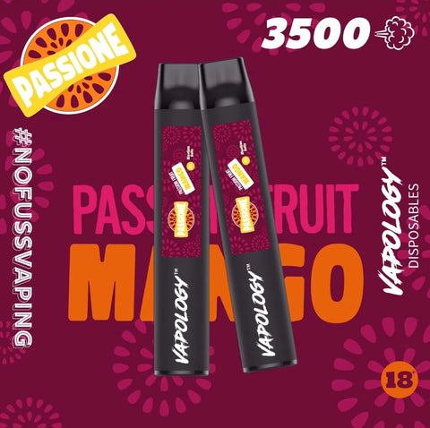 Vapology Passione Bar - Passione Mango Disposable | 3500 Puffs | 5% Nic Salt