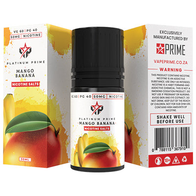 Prime Platinum Salts Mango Banana | Nic Salts | 30ml | 50mg