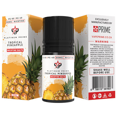 Prime Platinum Salts Tropical Pineapple | Nic Salts | 30ml | 50mg