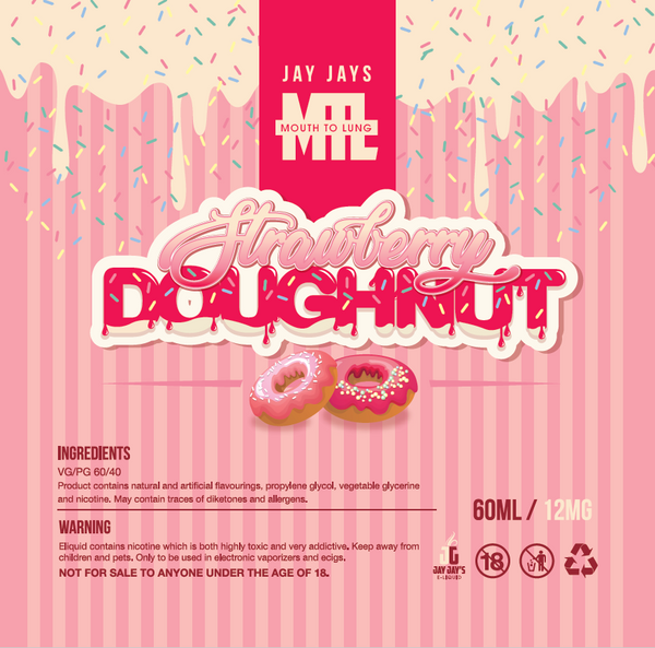 Strawberry Doughnut | Jay Jays MTL | 12mg | 60ml