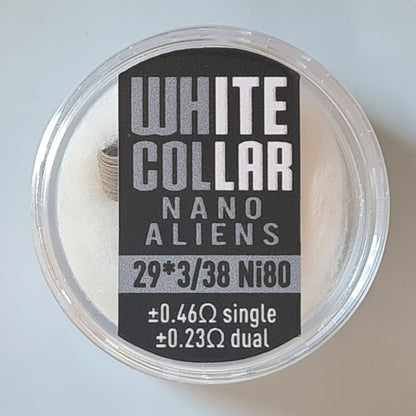 White Collar Handmade Ni80 Coils - 1 Set