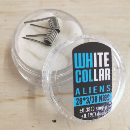 White Collar Handmade Ni80 Coils - 1 Set