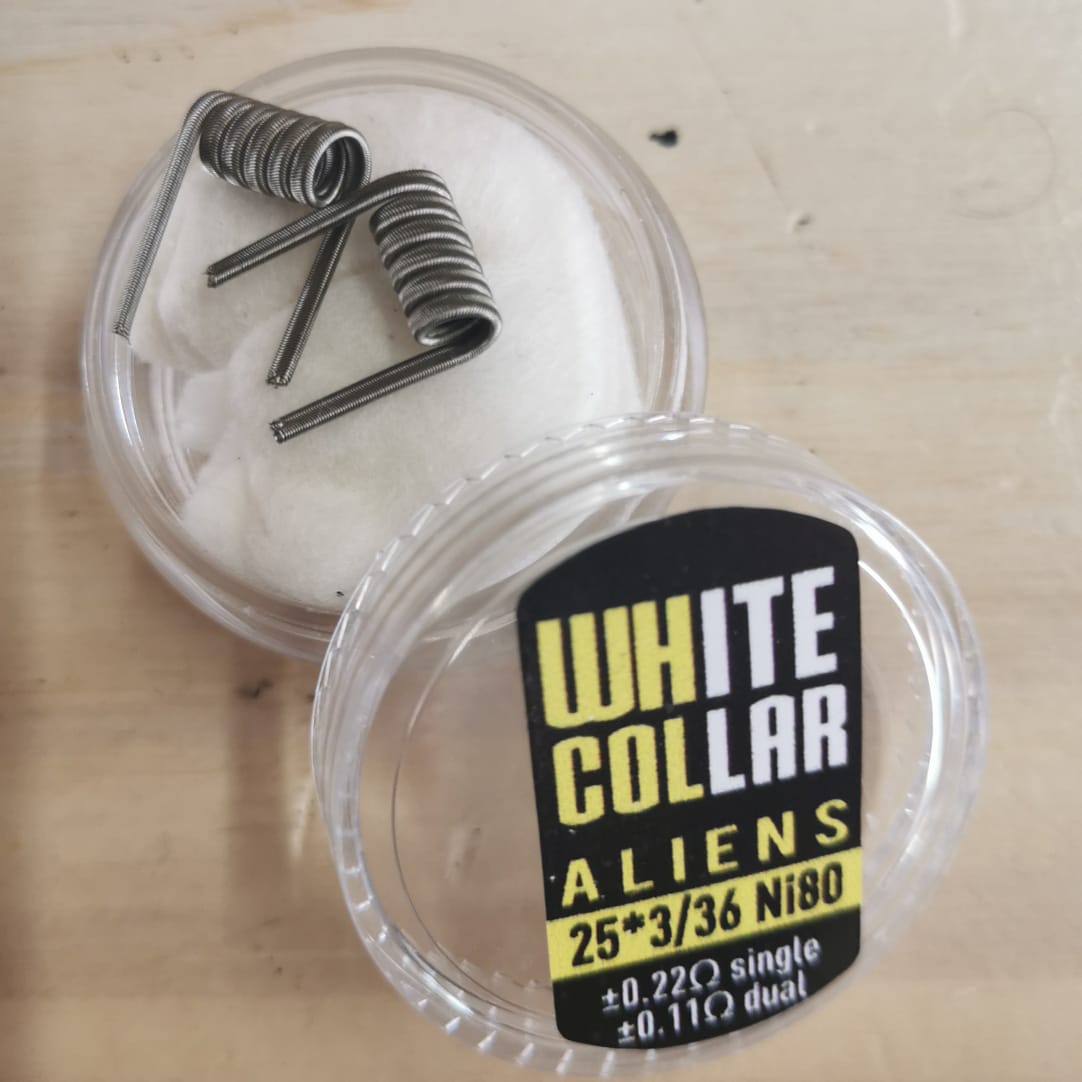 White Collar Handmade Ni80 Coils - 1 Set